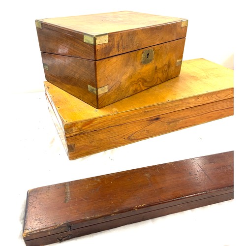 306 - Selection 4 wooden boxes to include writing slope, wine box etc