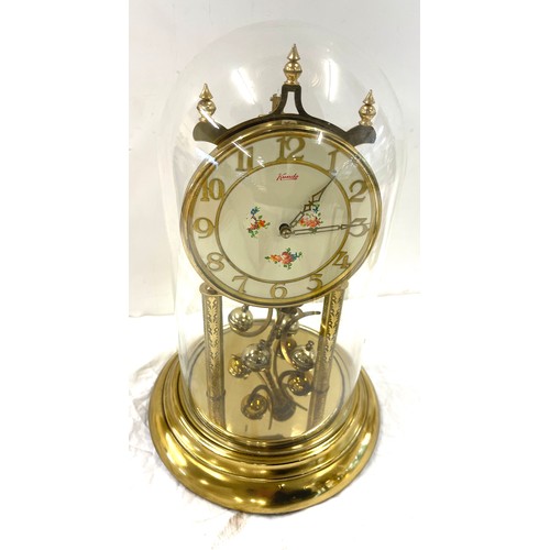 251 - 3 Large vintage dome clocks with glass domes