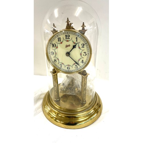 251 - 3 Large vintage dome clocks with glass domes