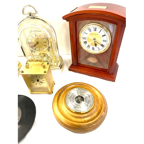 158 - Selection of assorted clocks, barometers etc