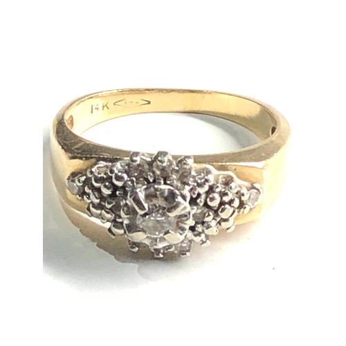 487 - 14ct gold vintage diamond  ring (5.2g)