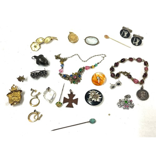 493 - Selection antique and vintage costume jewellery