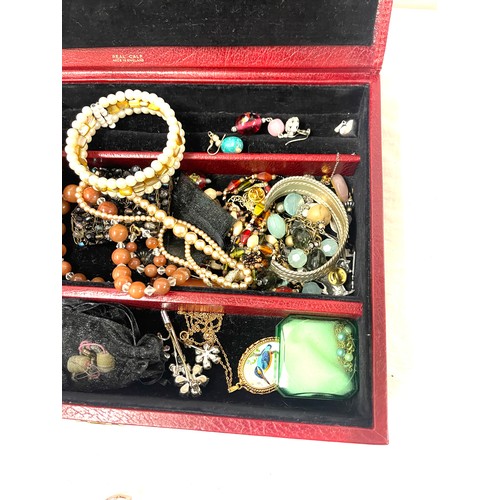 444 - Large selection of costume jewellery and jewellery box includes radley purse etc