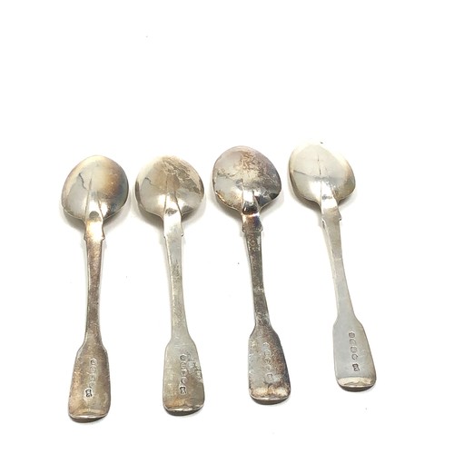 35 - 4 antique irish silver tea spoons weight 102g