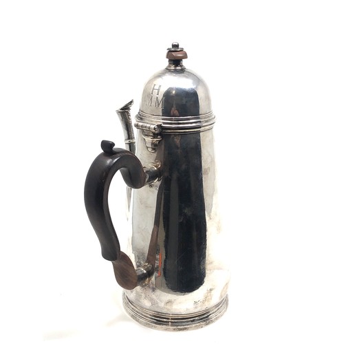 1 - Large rare english provisional silver side handled coffee pot measures approx 30cm tall
