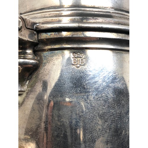 1 - Large rare english provisional silver side handled coffee pot measures approx 30cm tall