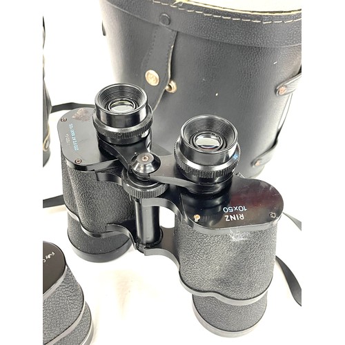 103 - 2 Pairs cased binoculars, includes Plus 8 x 40, Prinz 10 x 50