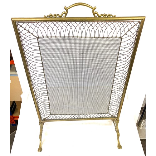 225 - 2 Antique brass fire screens