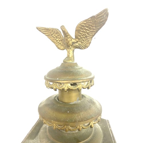 108 - Vintage brass carriage lamp measures approx 24