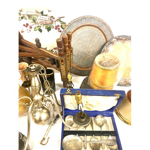 162 - Large selection of miscellaneous includes light fittings, whiskey bells etc