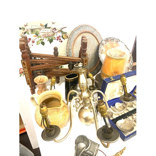 162 - Large selection of miscellaneous includes light fittings, whiskey bells etc