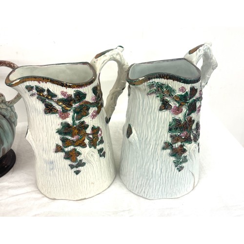 128 - 2 Pair of jugs, includes West Germany etc tallest jug measures approx 7