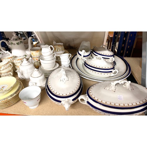 301 - Large selection of part tea/ dinner services to include Wedgwood barlaston, Royal Albert 9598, Gains... 