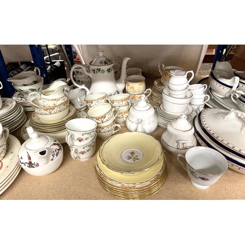 301 - Large selection of part tea/ dinner services to include Wedgwood barlaston, Royal Albert 9598, Gains... 