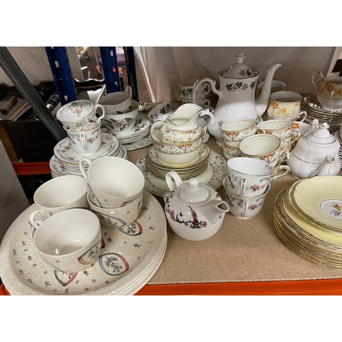 301 - Large selection of part tea/ dinner services to include Wedgwood barlaston, Royal Albert 9598, Gains... 