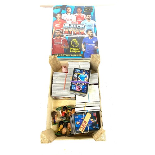 62 - Large selection of match attack collectors cards in a album and a large selection of loose cards