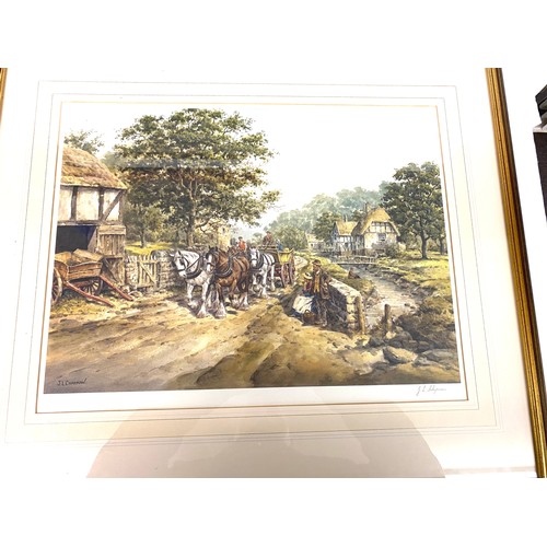 89 - Pair of Limited Edition signed framed farming prints J.L Chapman measures approx 26