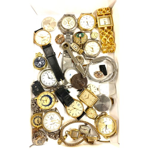 496 - Selection of ladies and gents wristwatches and watch parts, untested