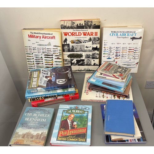 414 - Large selection of assorted books to inlcude world war books, childrens books, games etc