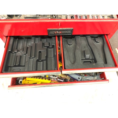 358 - Large metal dynamic tool box with contents