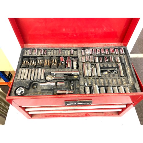 358 - Large metal dynamic tool box with contents