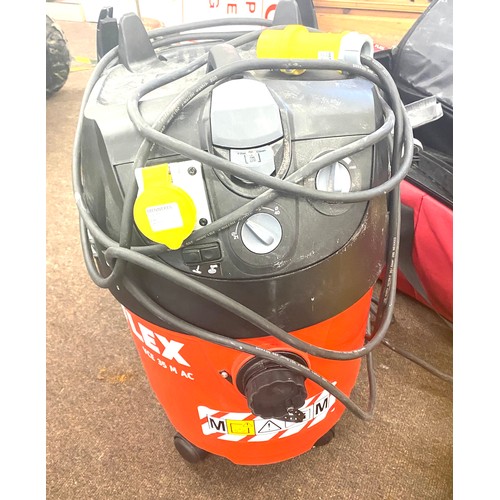 375 - Industrial Flex vce 35 m ac dust extractor with 110 converter and accessories, in as new condition