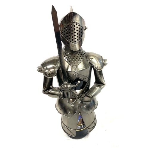 149 - Metal Knight bottle cover and a bootle of Berghang Zweigelt wine