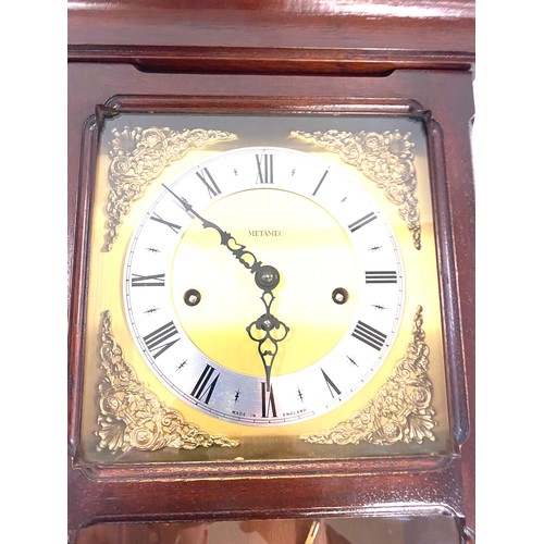 176 - 3 Key hole wall clock with pendulum, Metamec