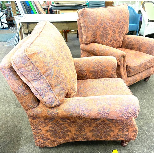 382 - Pair of upholstered lounge chairs