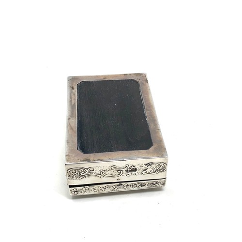 6 - Antique silver box measures approx 11cm by 7.5cm height 3.8cm London silver hallmarks