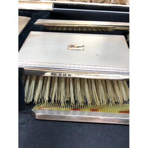 63 - Boxed silver brush set