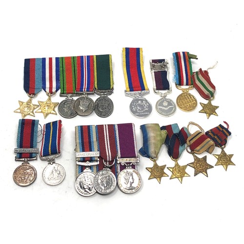 420 - Selection of military miniature medals