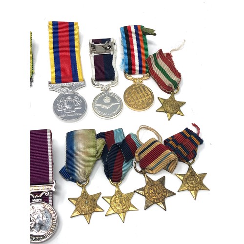 420 - Selection of military miniature medals