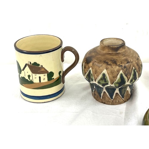 13 - Selection of of pottery includes Wade Tetley tea money box, Royal Doulton, Devon pottery etc