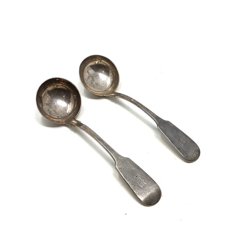 69 - 2 antique scottish silver ladles 153g