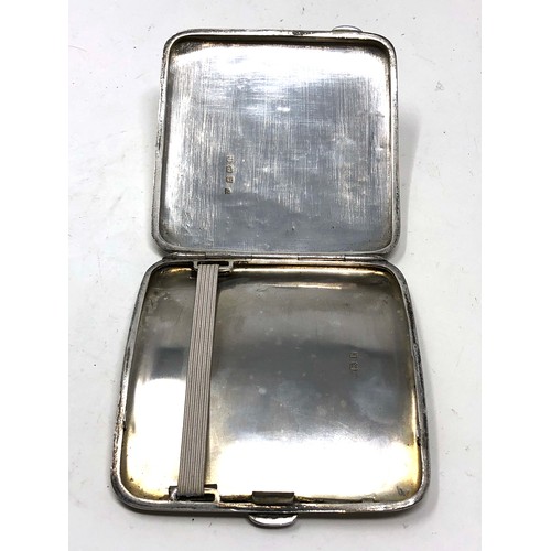 65 - Silver cigarette case engraved dardenne school 1916-1918 weight 97g