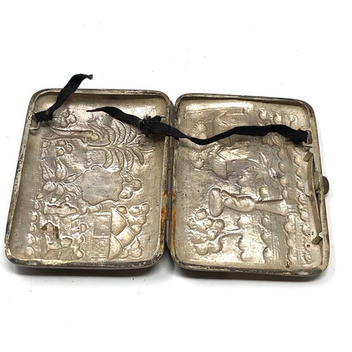 66 - Indian silver cigarette case weight 97g