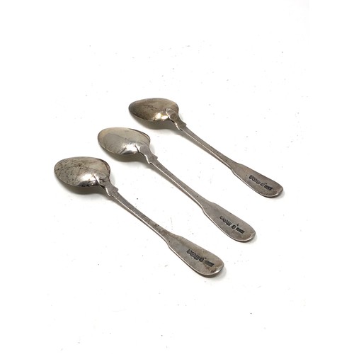 77 - 3 scottish silver tea spoons 48g