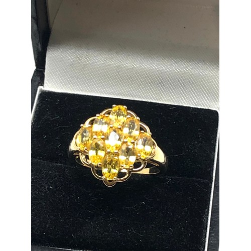 79 - 9ct gold yellow sapphire ring 4g