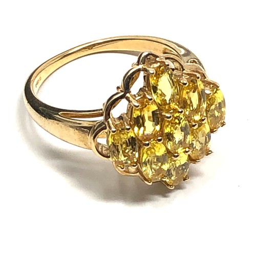 79 - 9ct gold yellow sapphire ring 4g