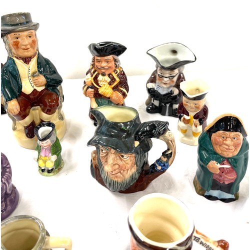 152 - Selection of character jugs, includes Royal Doulton, Sadler etc