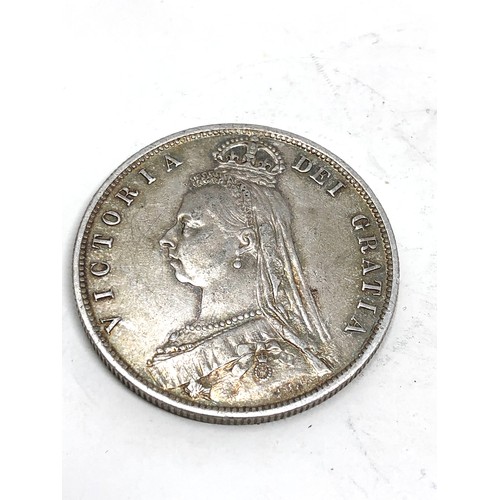 432 - Victorian 1887 half crown high grade coin