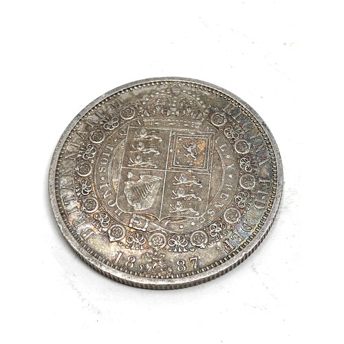 433 - Victorian 1889 half crown high grade