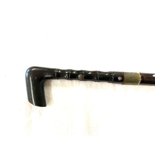 399 - Black lacquered japanese sword stick blade with japanese writing