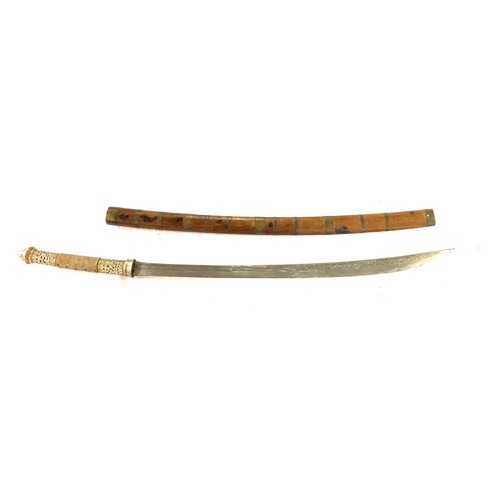 400 - Burmese dha sword length 34.5ins