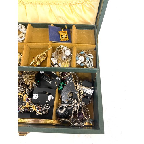 549 - Jewellery box and a selection of costume jewellery