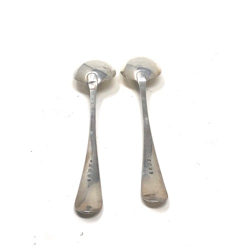 53 - 2 Antique Georgian scottish silver serving spoons weight 143g