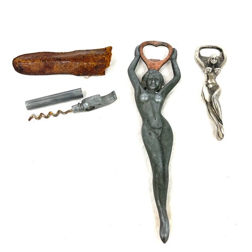 538 - Selection vintage bottle openers and corkscrew