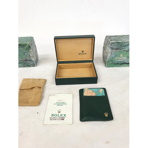 518 - Vintage Rolex wristwatch box and paper work