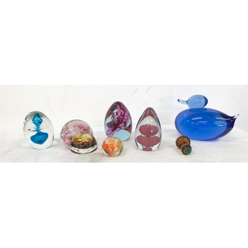 76 - Selection of glass paper weights